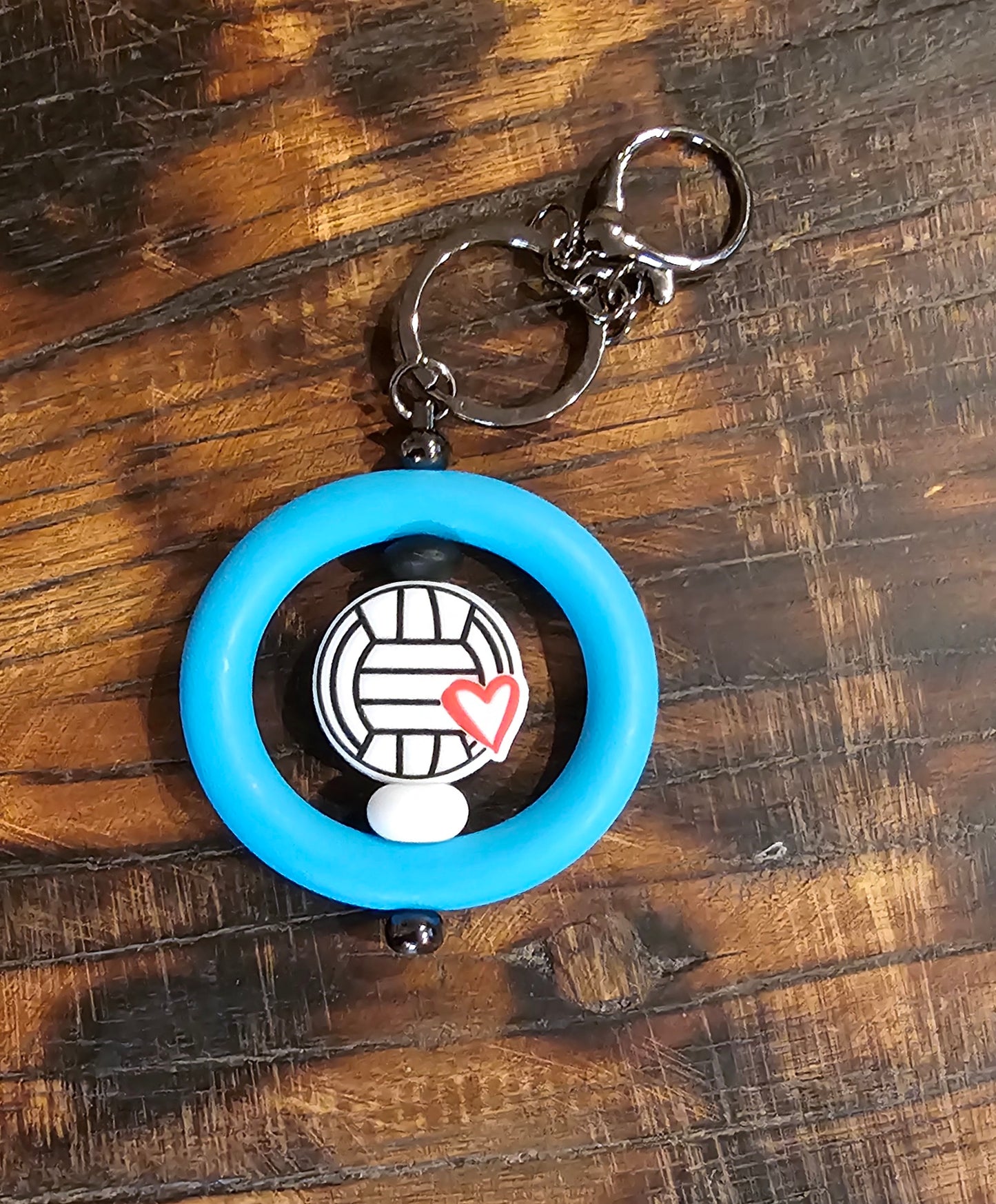 Volleyball ❤️ Ring Keychain