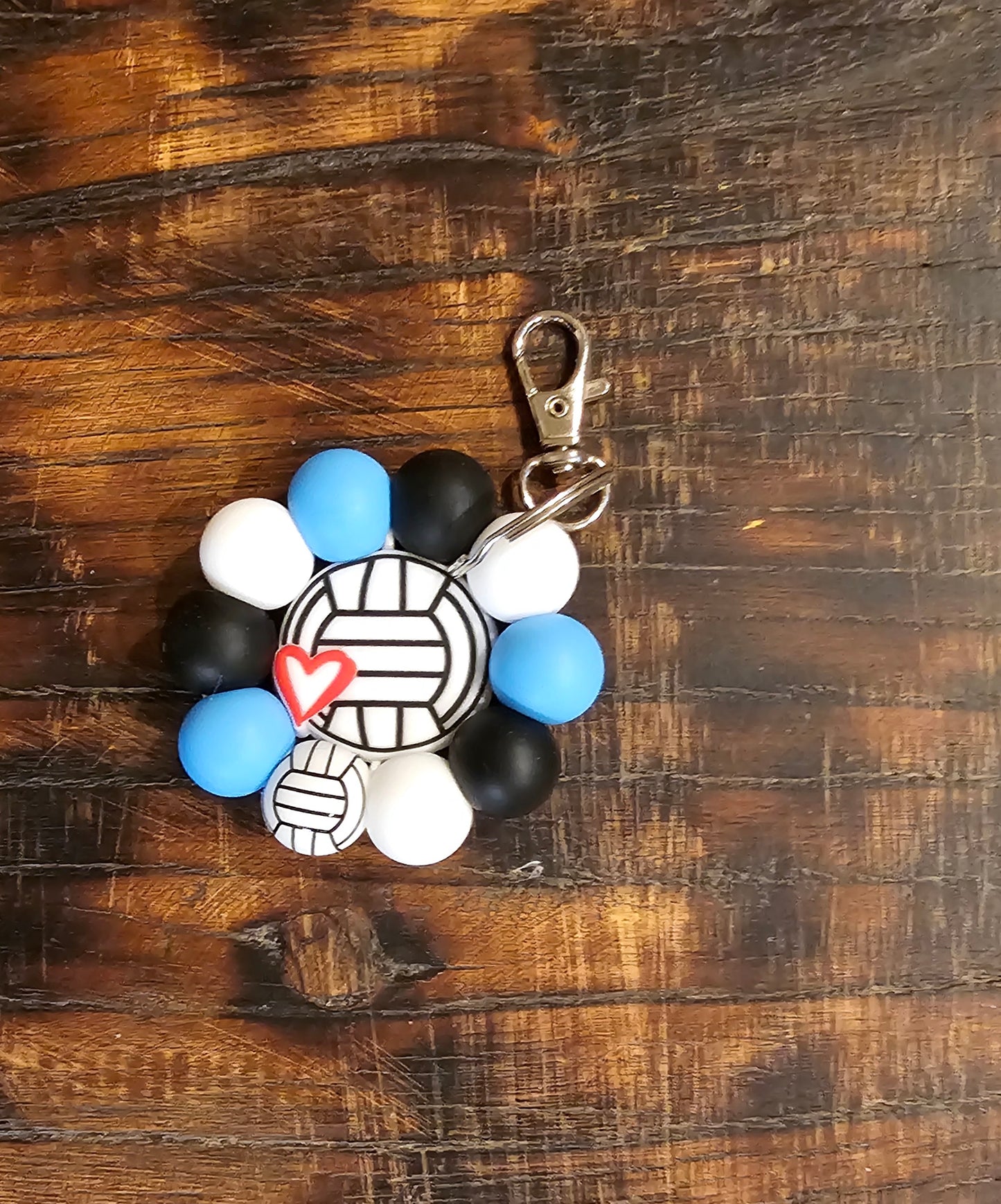Flower design Volleyball Keychain