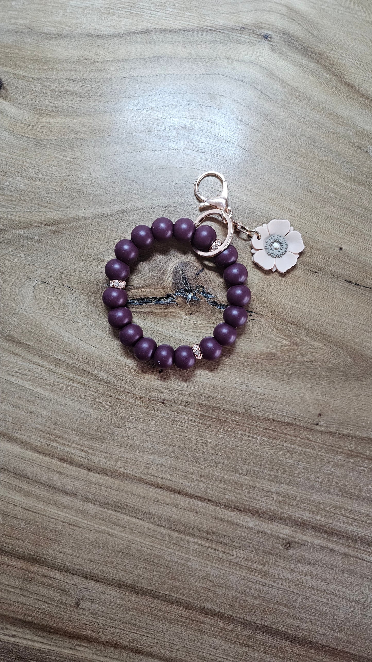 Golden Mulberry Wristlet Keychain