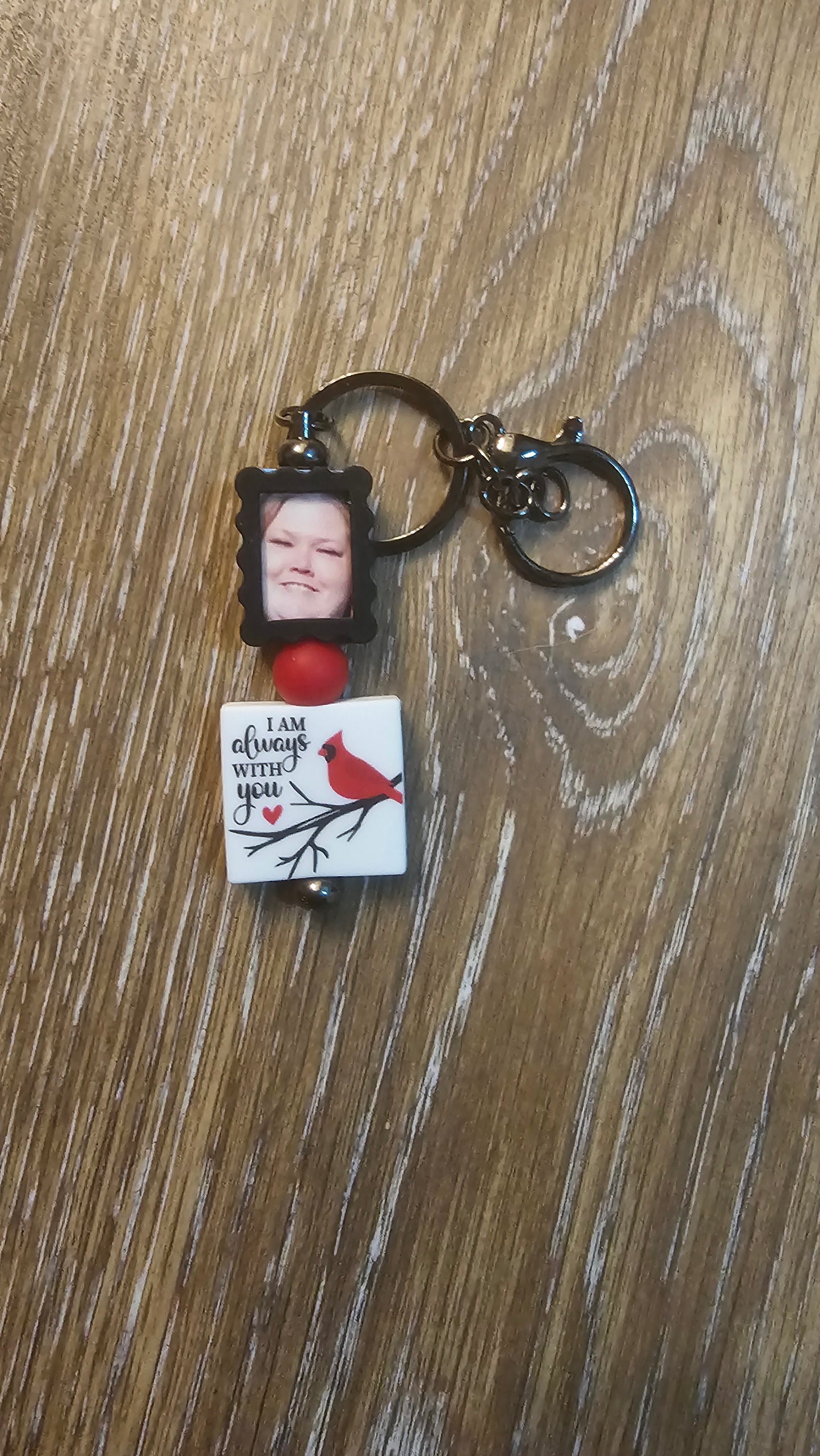 I am Always With You Keychain with Picture Frame