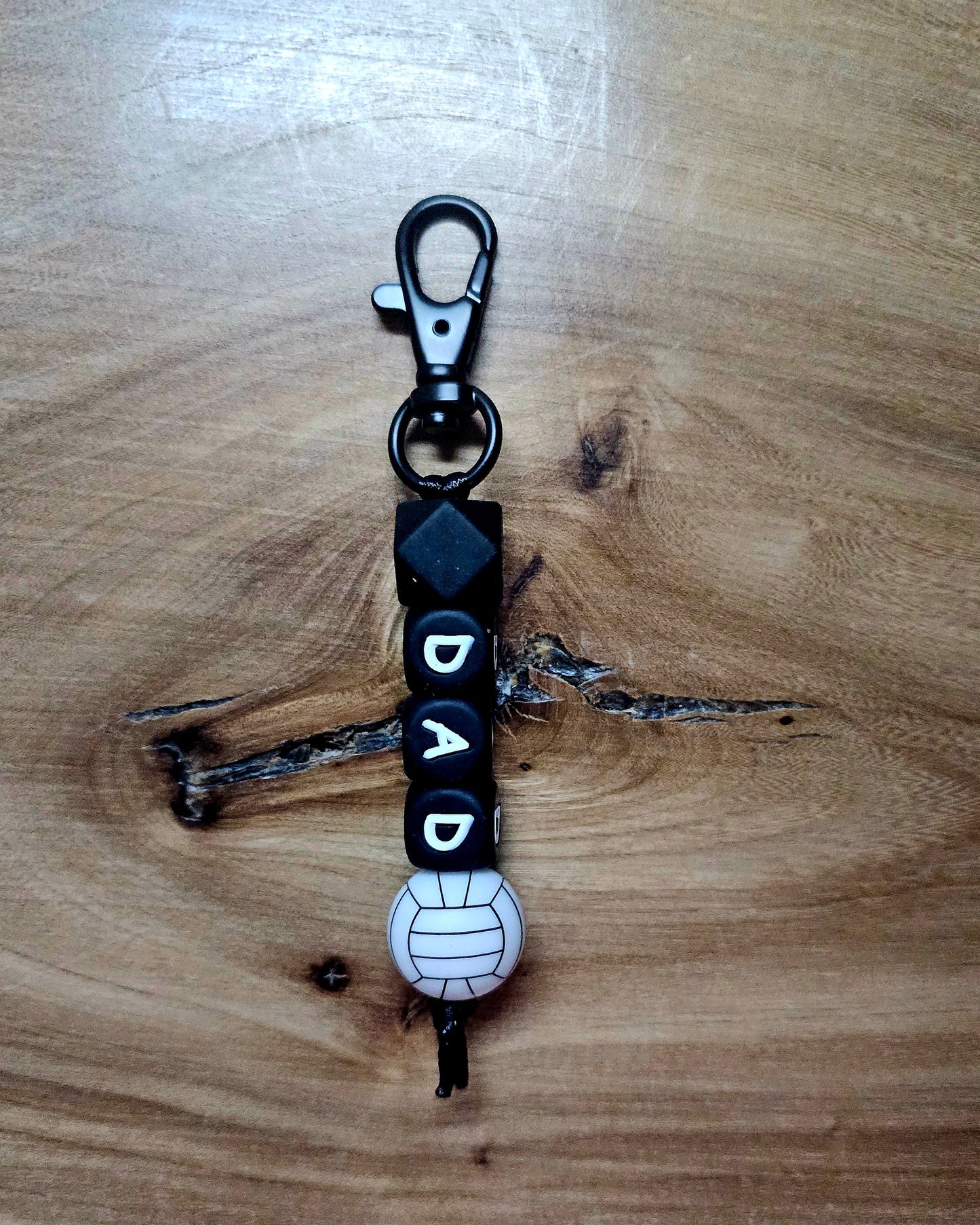Dad Volleyball Keychain