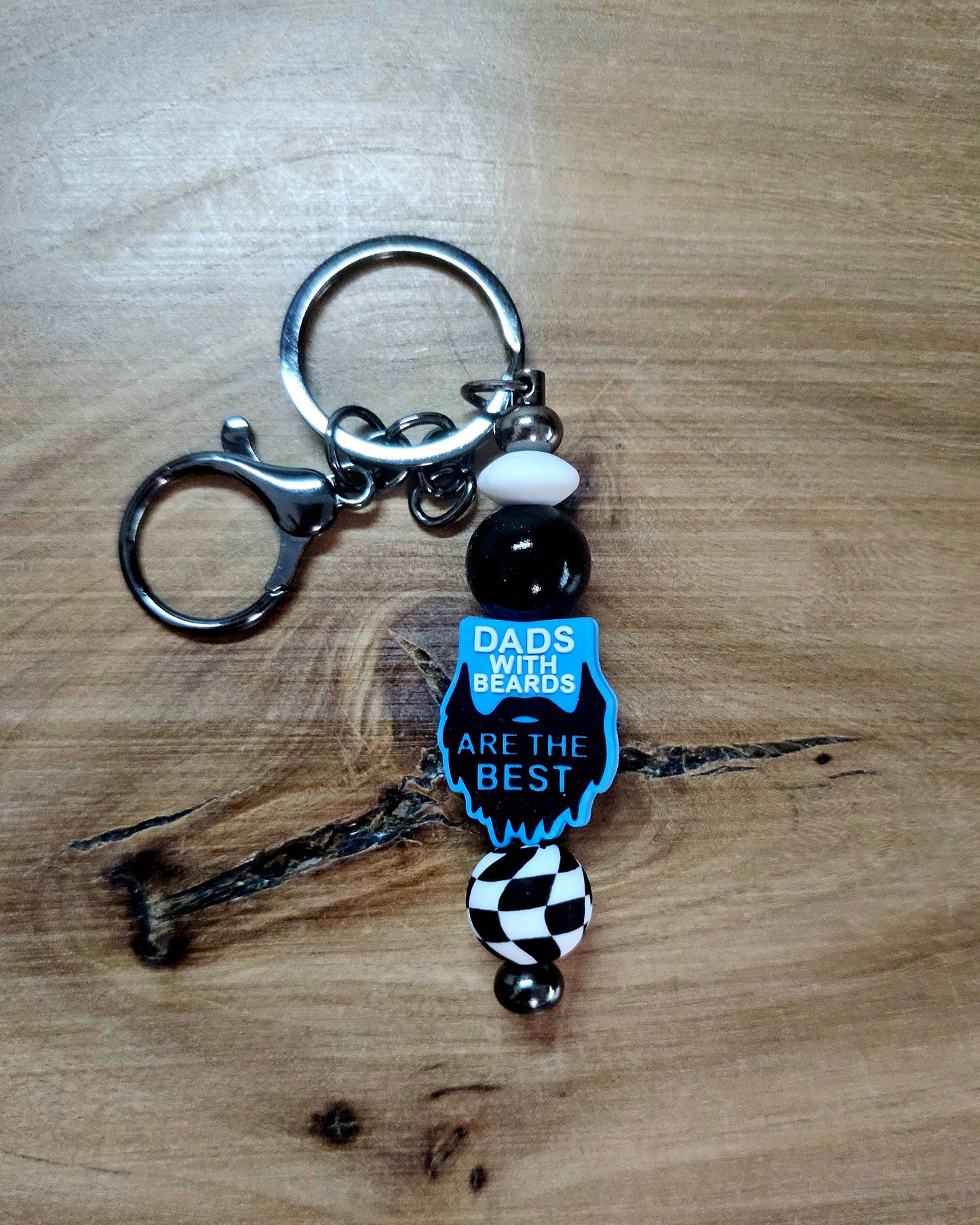 Dad's with Beards Are the best Keychain