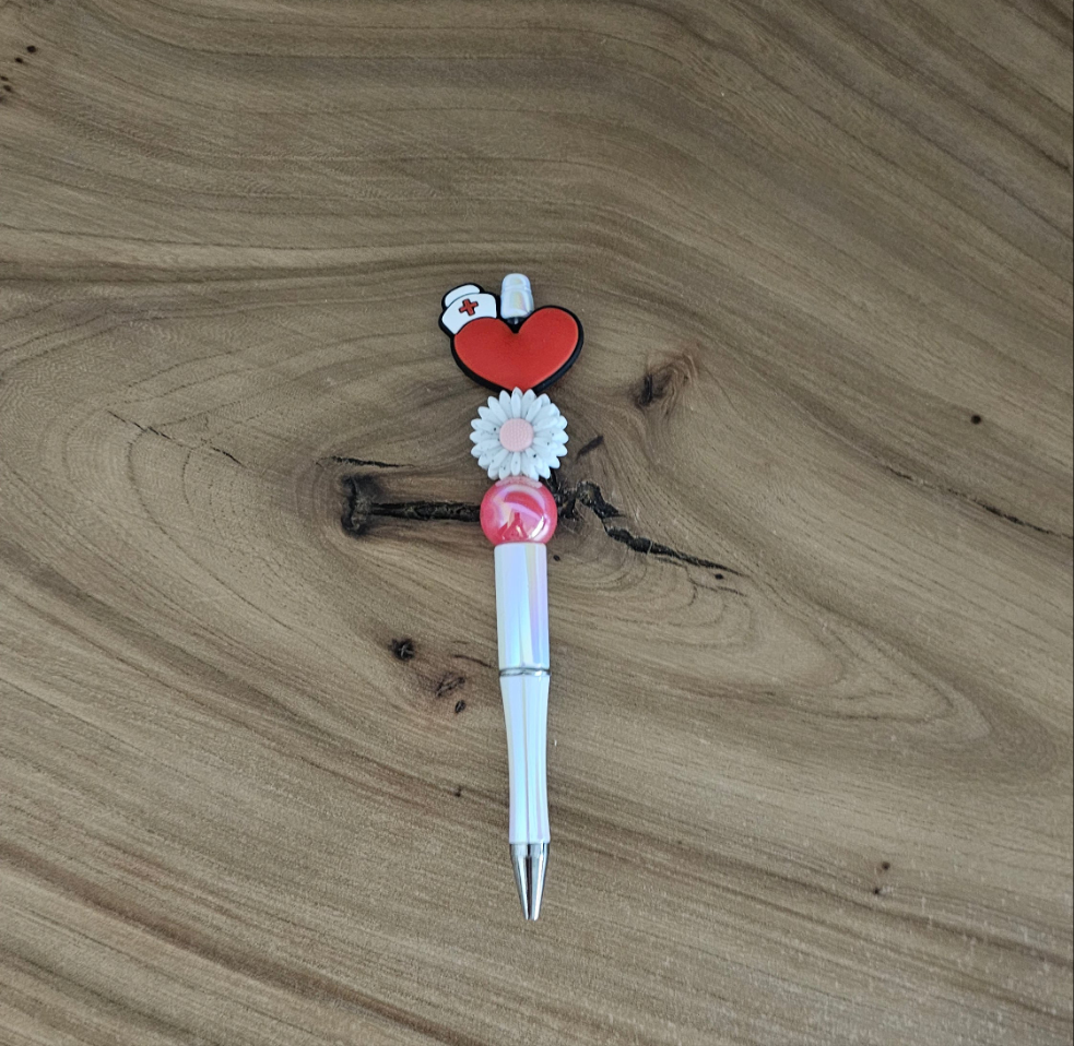 Nurse Hat and Heart Pen
