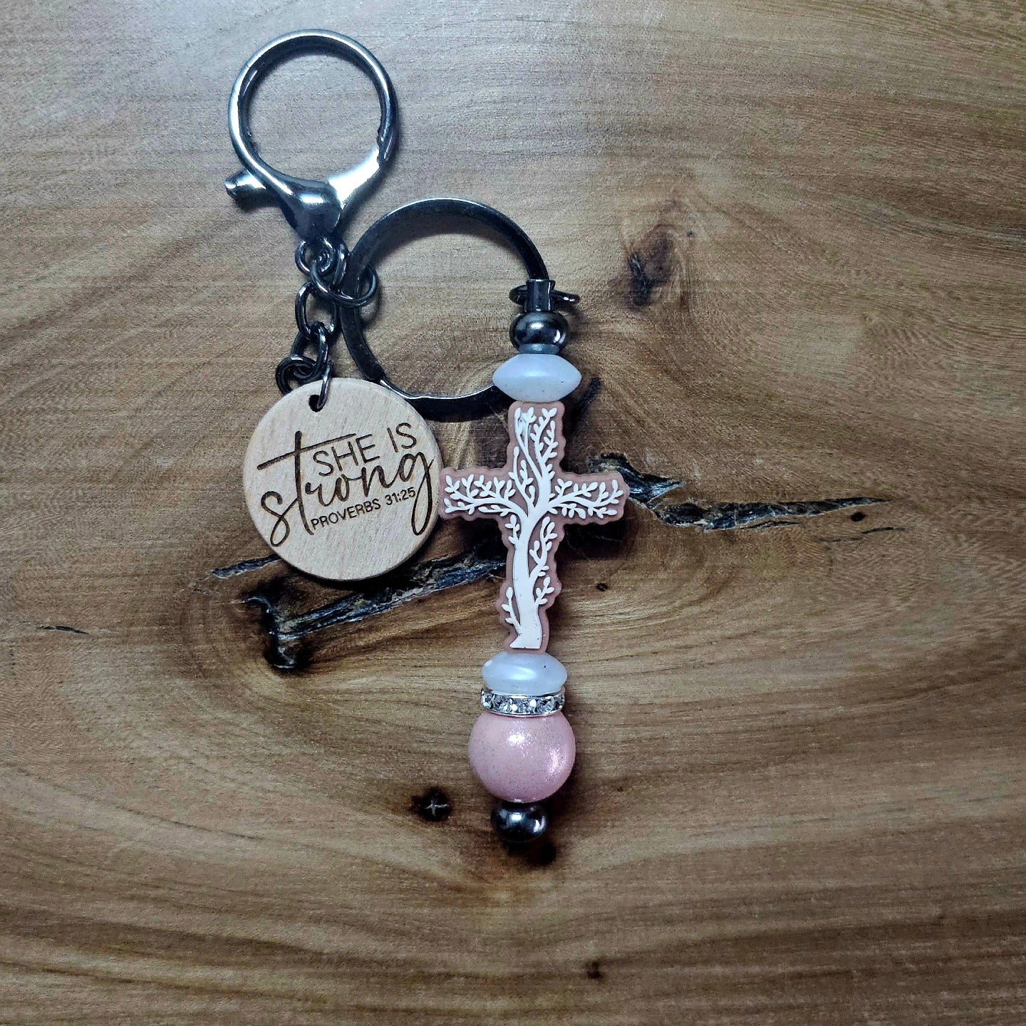 She Is Strong Keychain