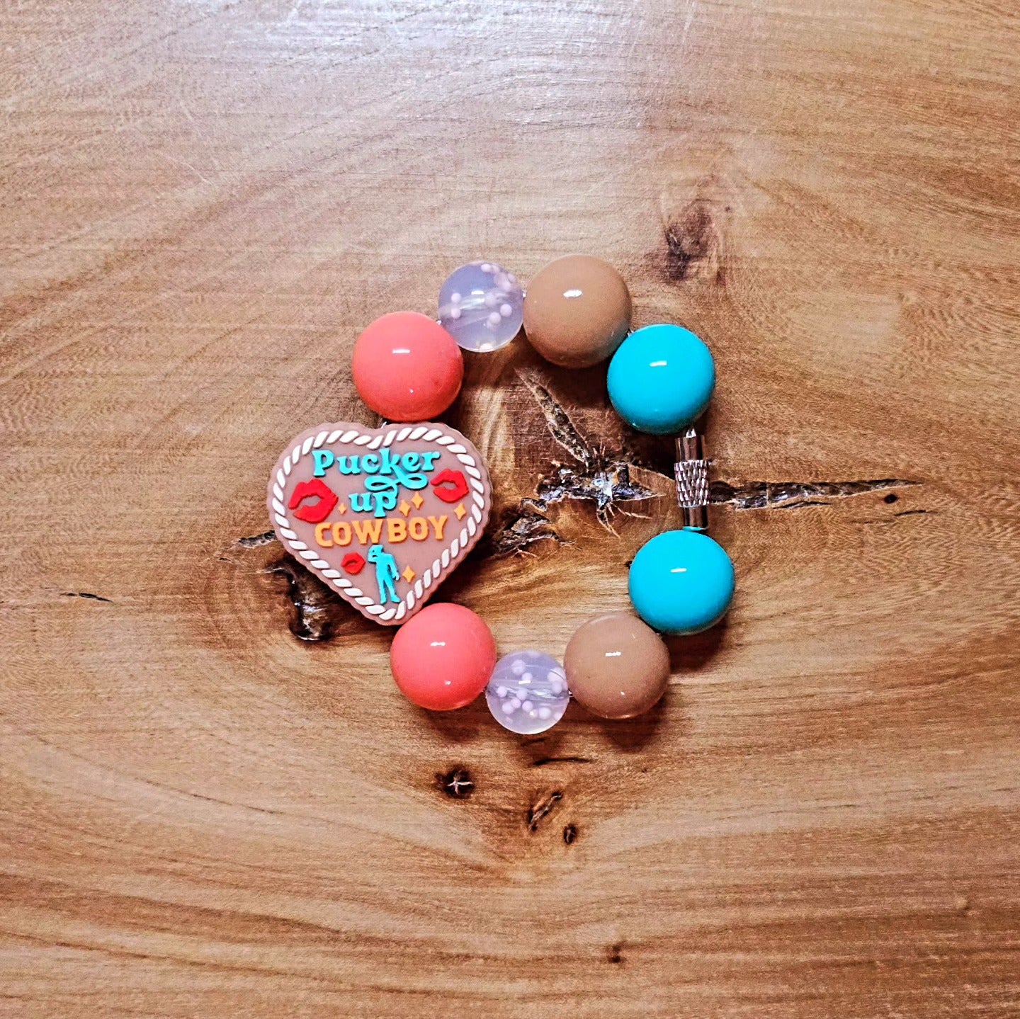 Pucker Up Cowboy Cup Charm