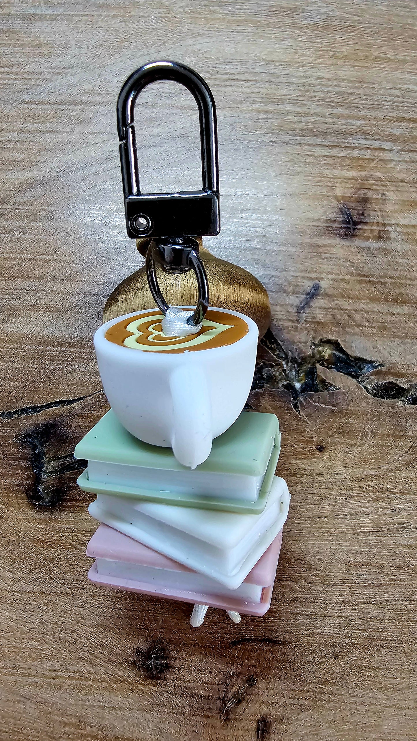 Coffee & Books Bag Tag | Bookish Handmade Bag Accessory