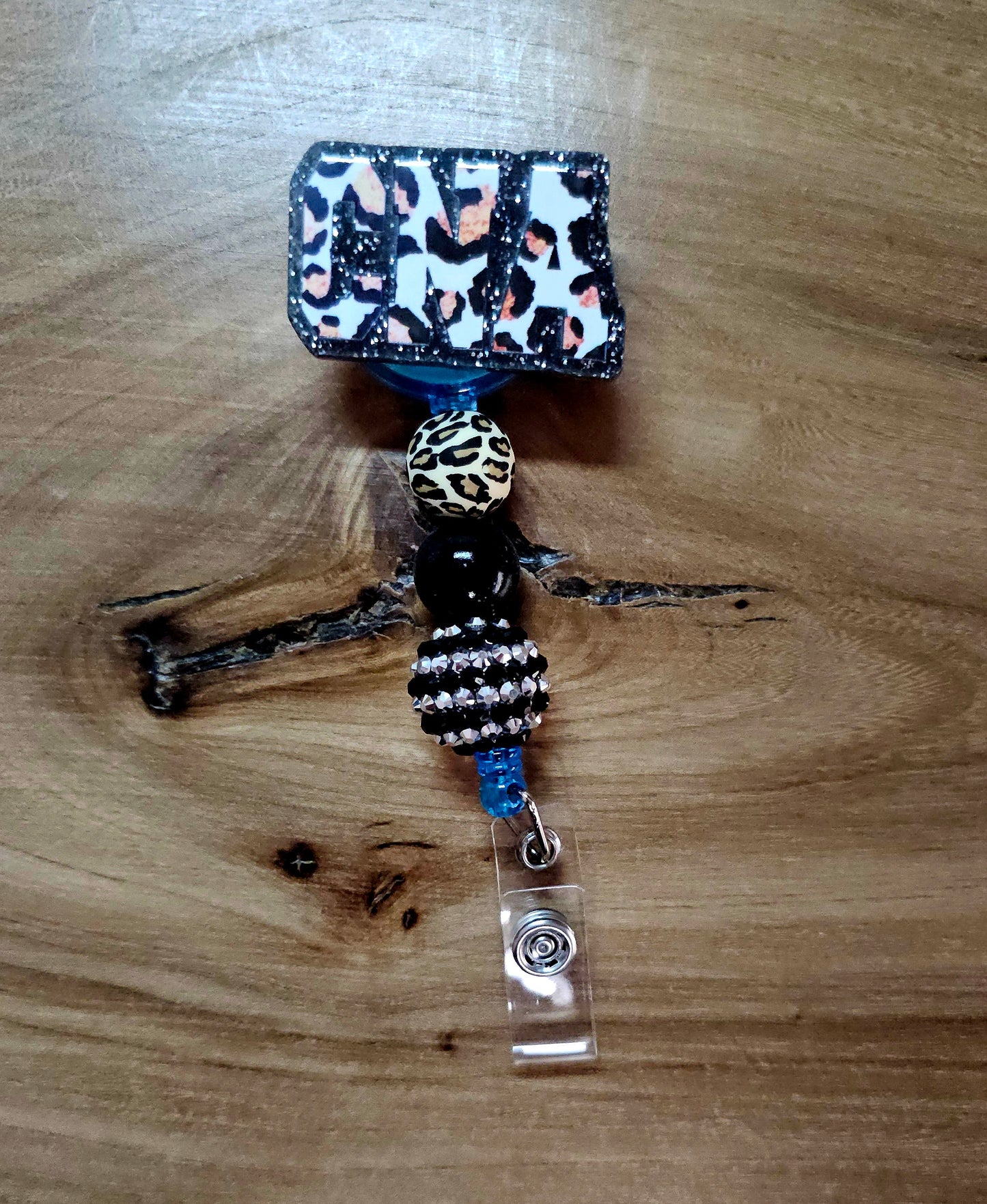 Leopard print CNA Badge Reel