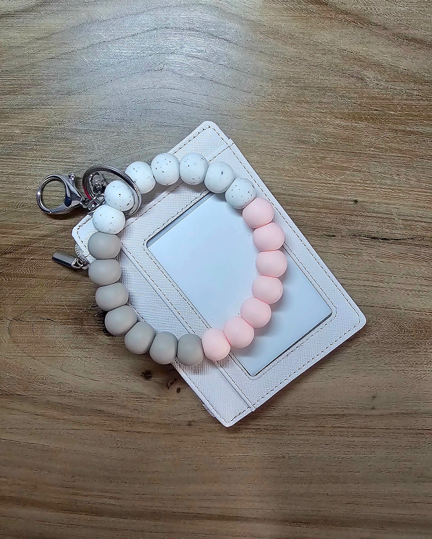 Neutral & Blush Wristlet + Cardholder Set
