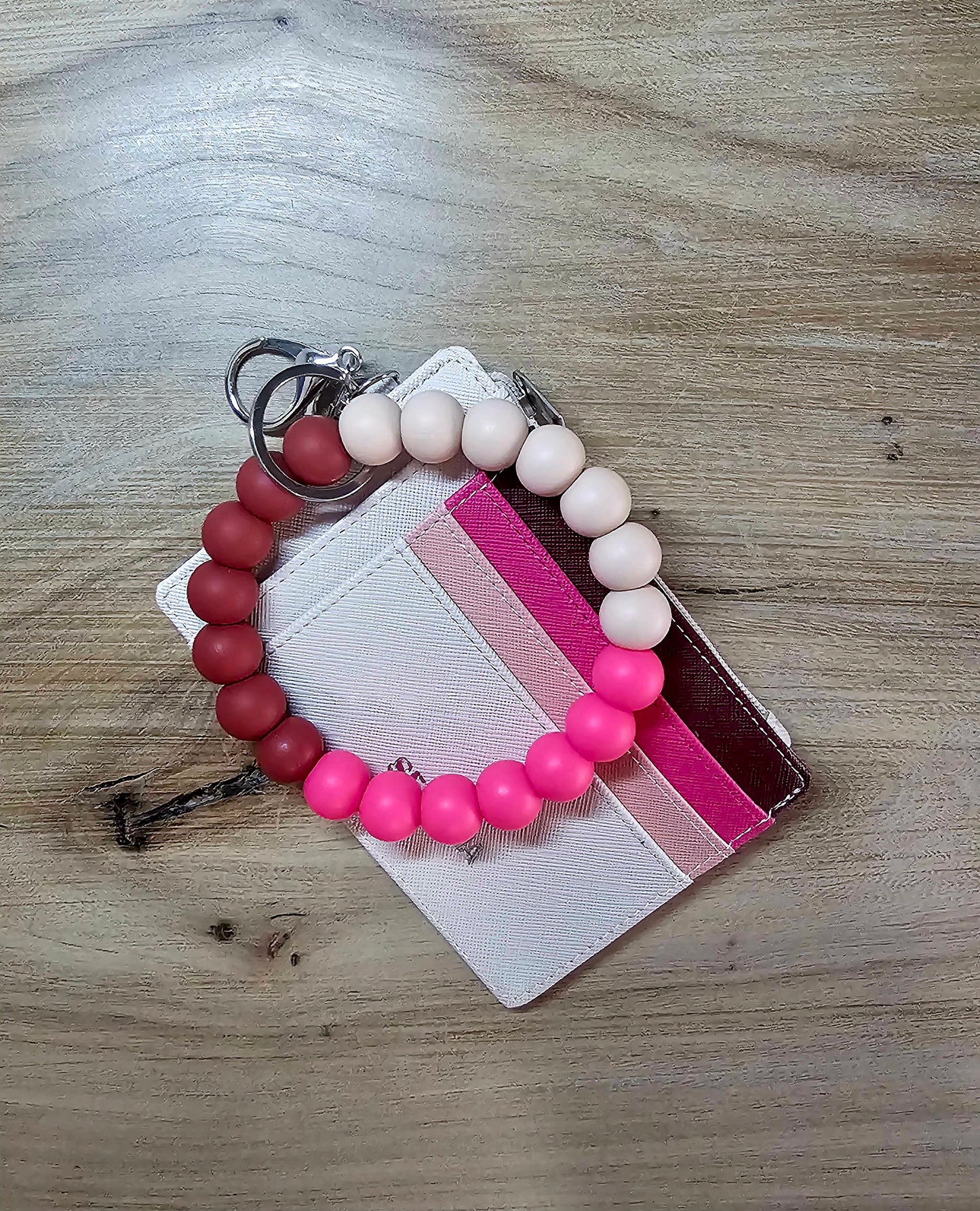 Pink, Blush, Wine Wristlet + Cardholder Set