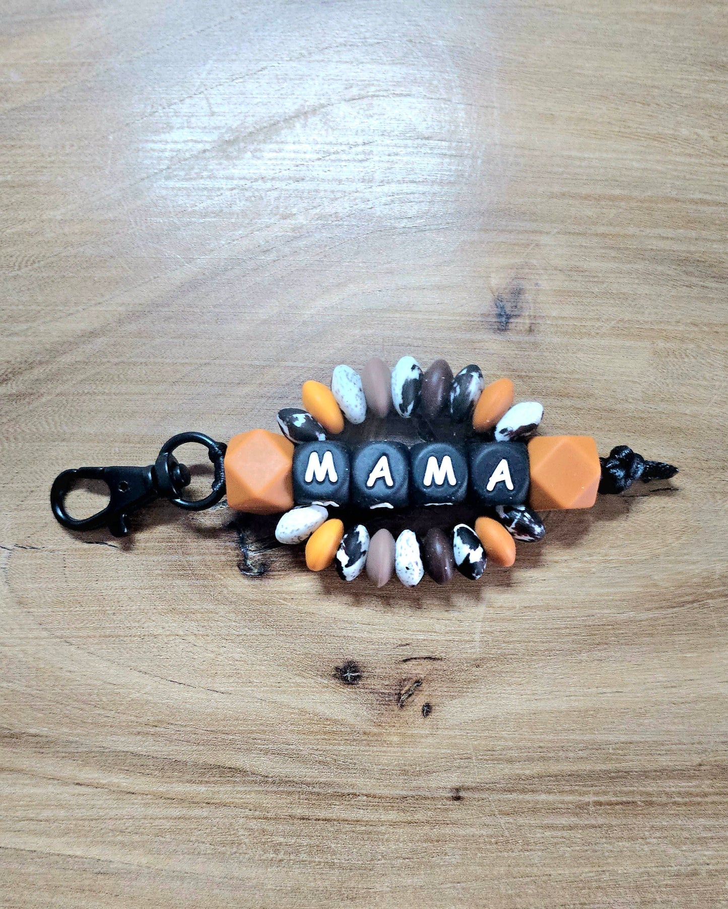 Cowhide Mama Keychain