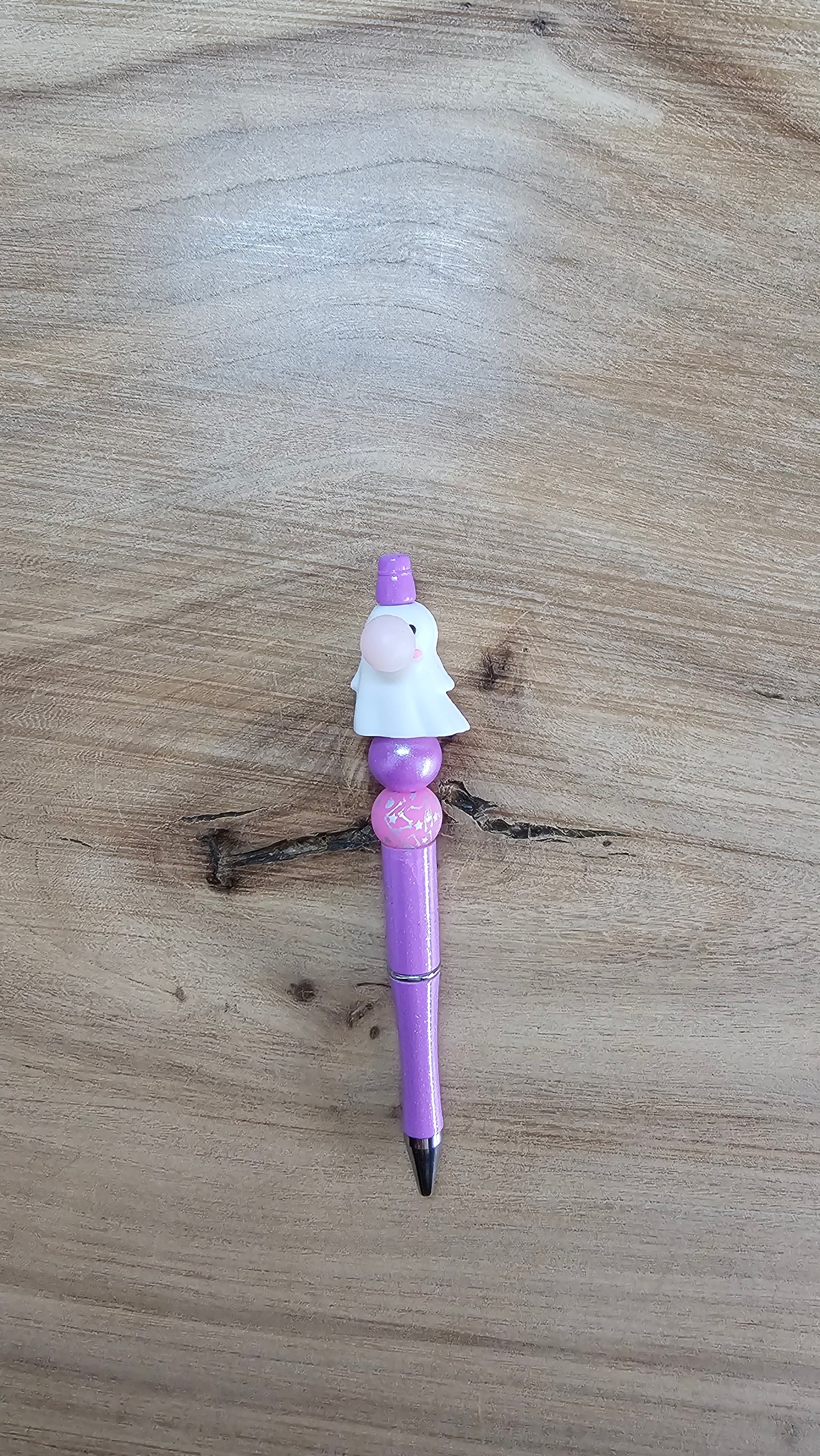 Bubblegum Ghost Beaded Pen