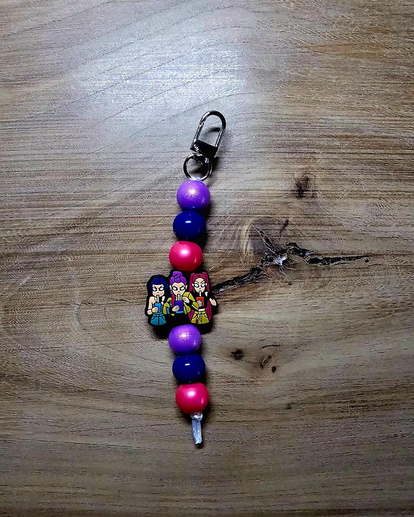 KPOP Anime Style Zipper Buddy | Kids Zipper Pull for Coats & Backpacks | Custom Beaded Bag Charm(LONG)