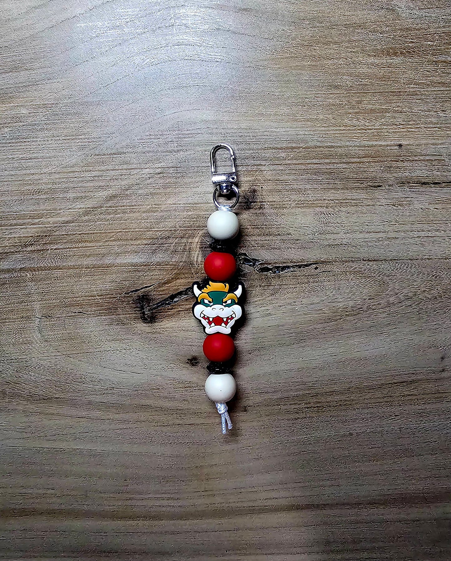 Gamer-Inspired Beadable Keychain – Handmade Silicone Bead Keychain