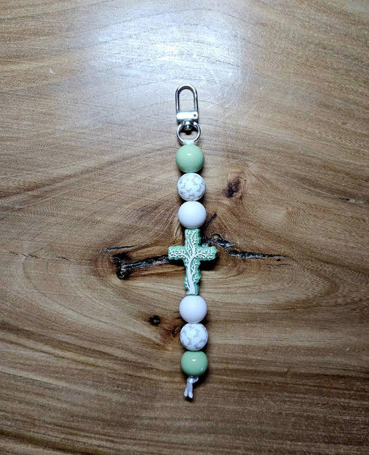 Sage Tree of Life Cross Bagtag