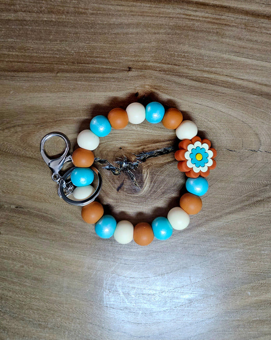 Desert Flower Wristlet Keychain