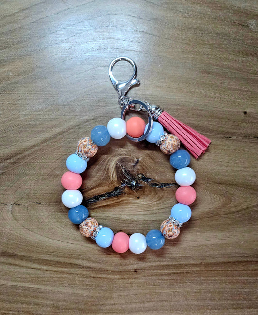 Butterflies and Springtime Wristlet Keychain