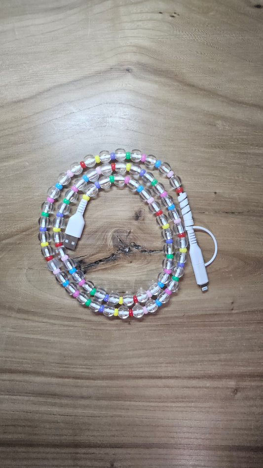 Clear Rainbow Dual Charger