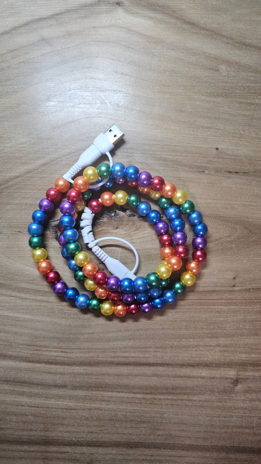 Metallic Rainbow Dual Charger