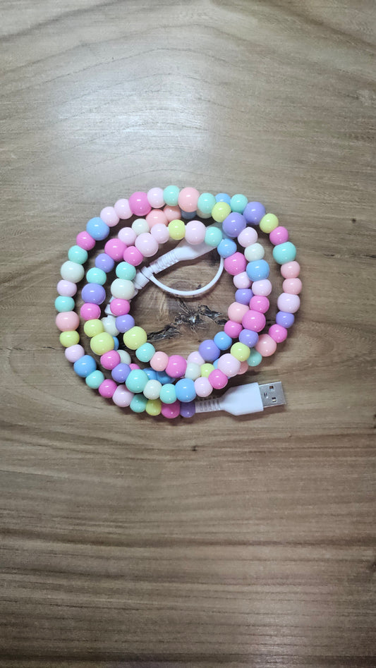 Pastel Beaded Dual Charger