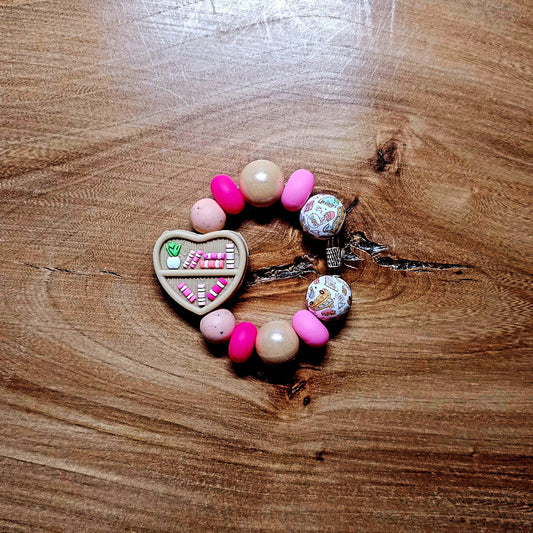 Pastel Bookheart Cup Charm