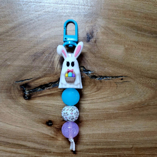 Ghostly Easter Bunny Bag Tag