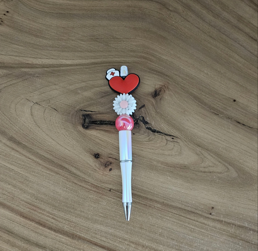 Nurse Hat and Heart Pen