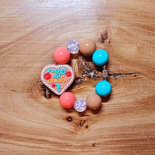 Pucker Up Cowboy Cup Charm