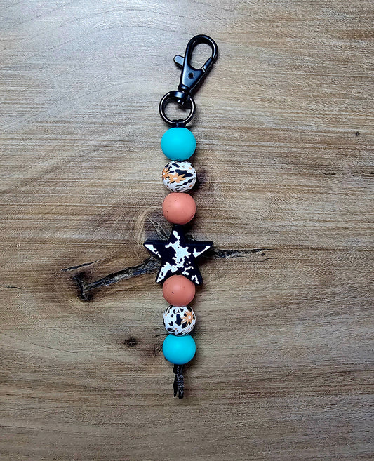 Stars and Daisies Bagtag Keychain