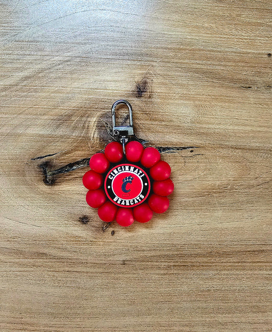University of Cincinnati Round Bagtag Keychain