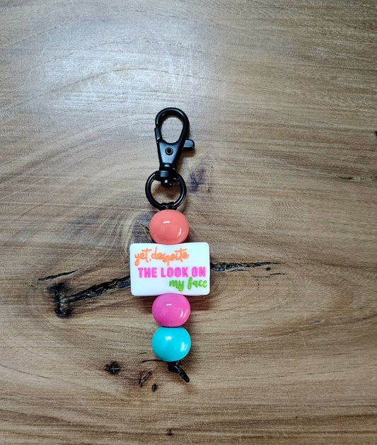 Yet despite the look on my face you're still talking Keychain