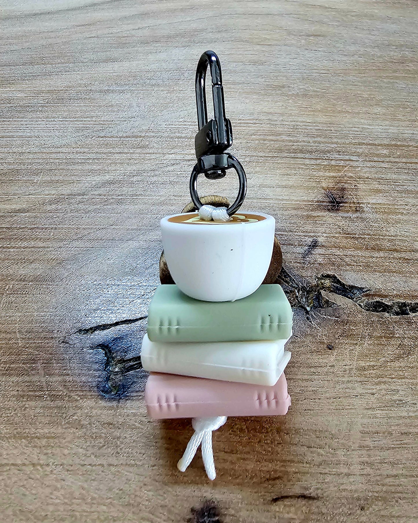 Coffee & Books Bag Tag | Bookish Handmade Bag Accessory