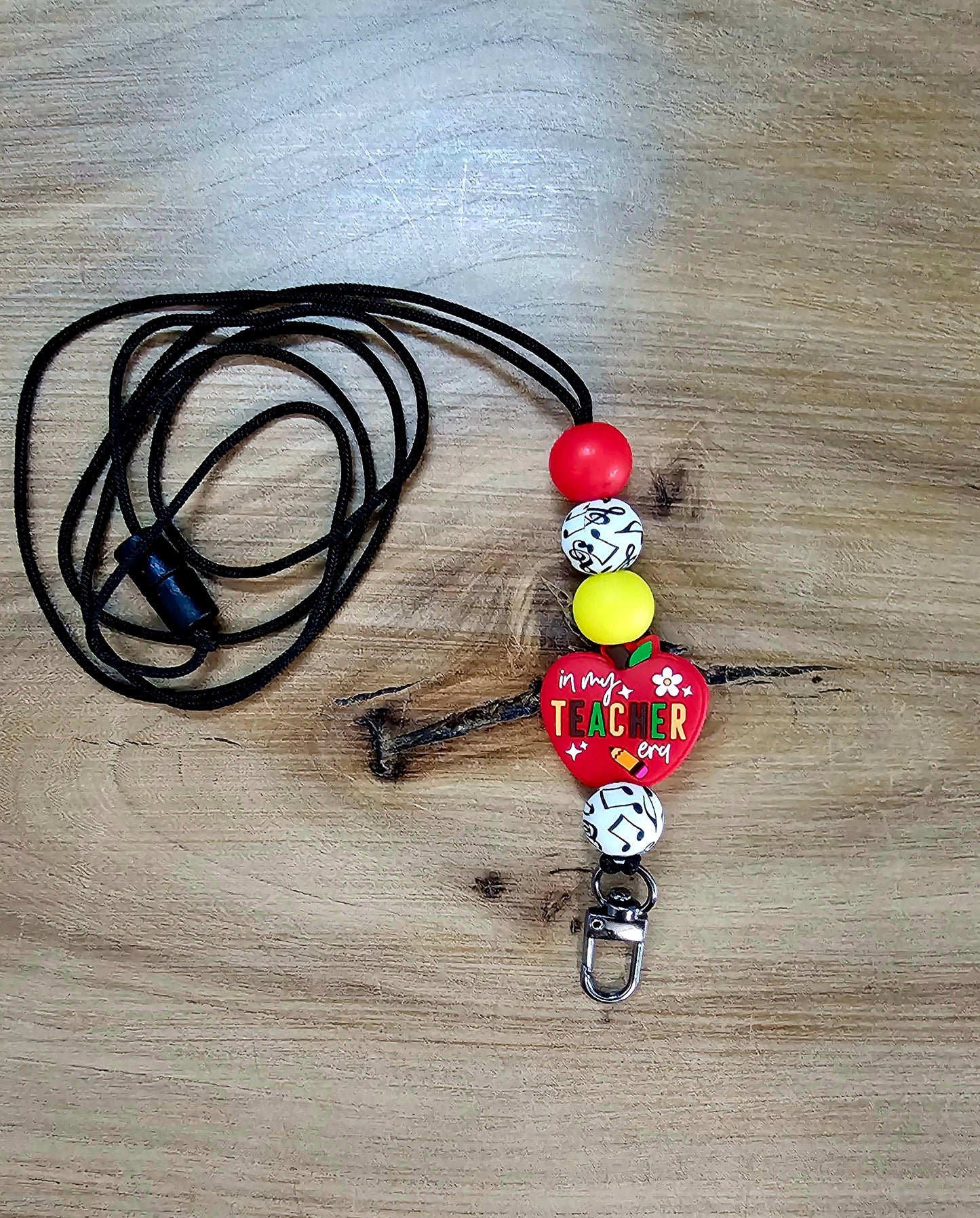 In My Teacher Era Lanyard with Music Accent Beads