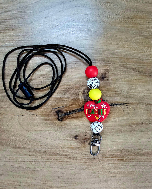 In My Teacher Era Lanyard with Music Accent Beads