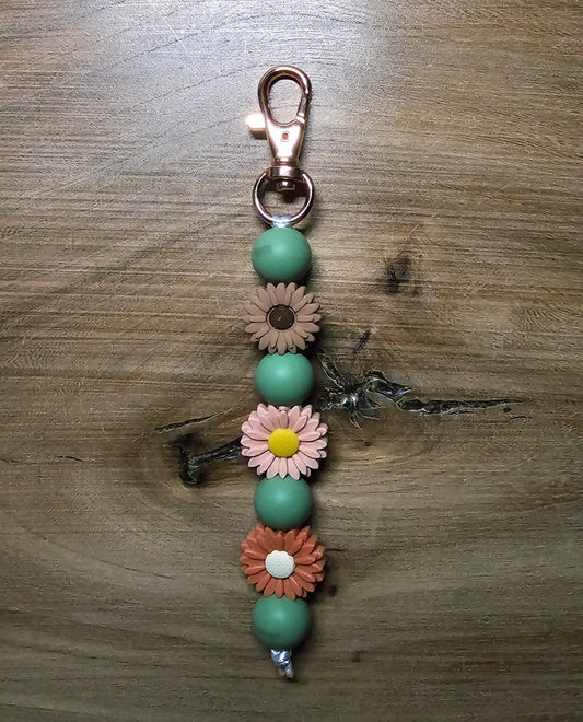 Trio of Daisies Bagtag Keychain