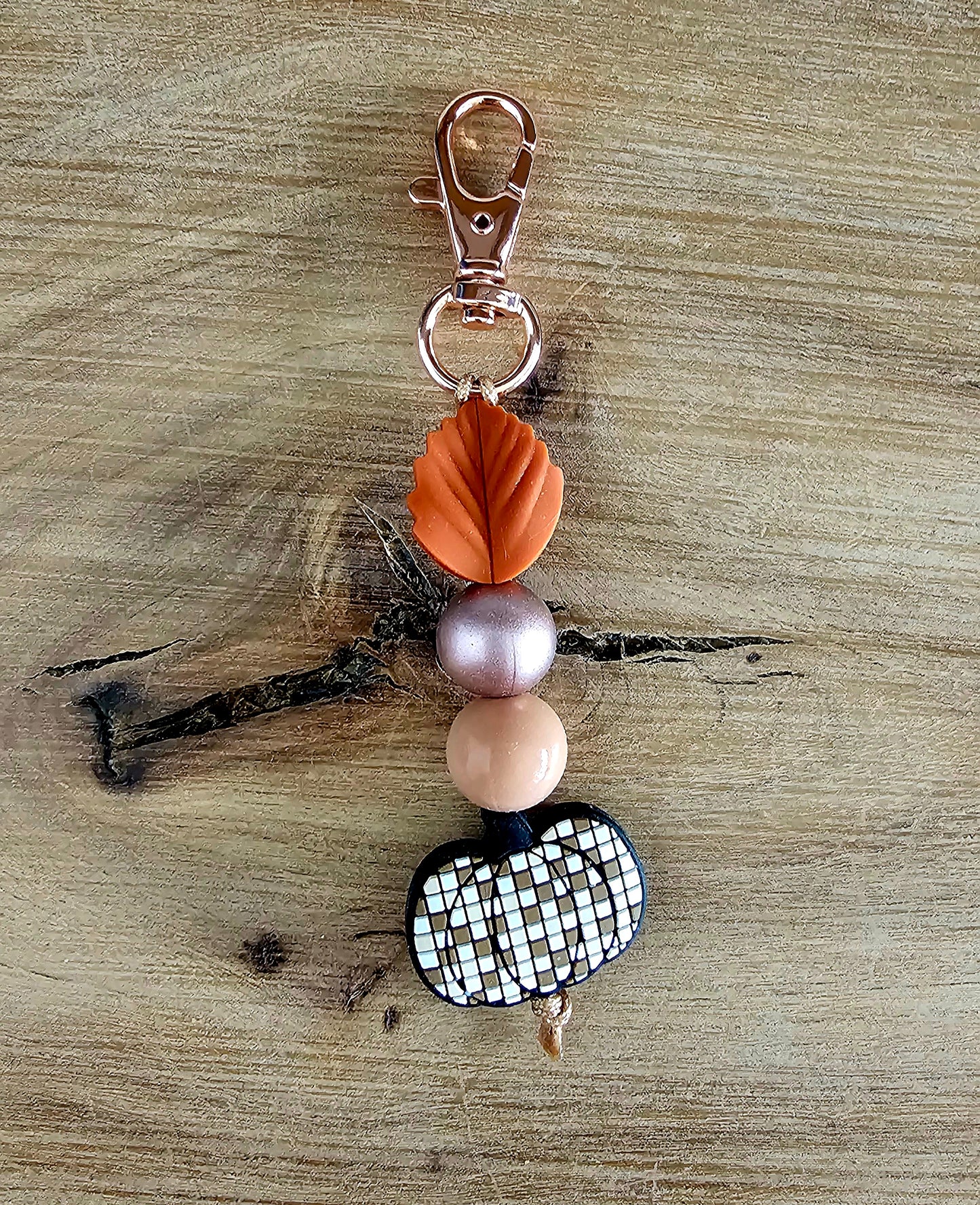 Autumn Golden Charm BagTag Keychain