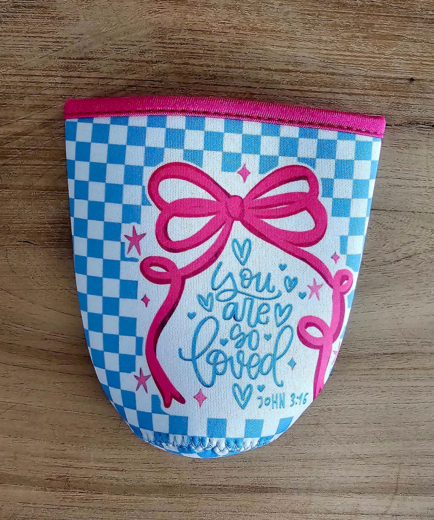 “You Are So Loved” John 3:16 Tumbler Koozie – Christian Bow Cup Sleeve for 30oz Tumblers, Faith-Based Gift for Women