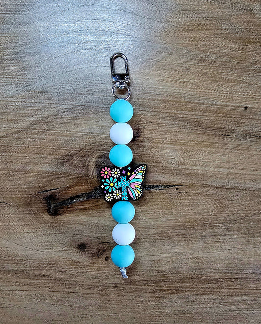 Flowering Cross Bagtag Keychain