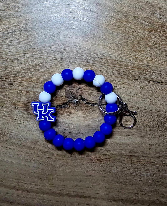 💙 Kentucky Wildcats Beaded Wristlet Keychain