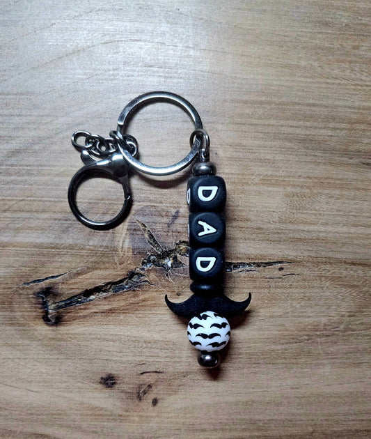 Dad 'Stache Keychain
