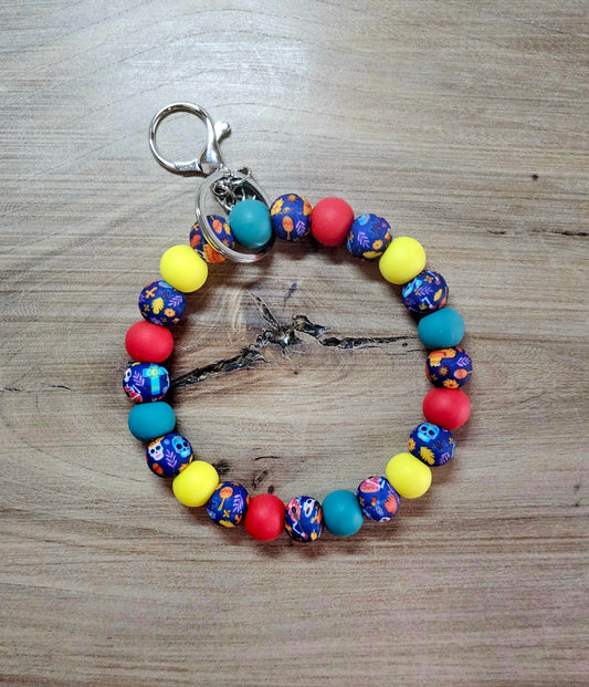 Dia De Los Muertos Wristlet Keychain