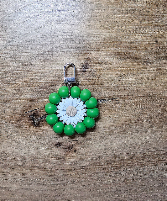 Round Daisy Bagtag Keychain